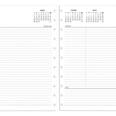 TUL® Discbound Daily Refill Pages, Half-Hourly Appointment Times, Letter Size, January To December 2023