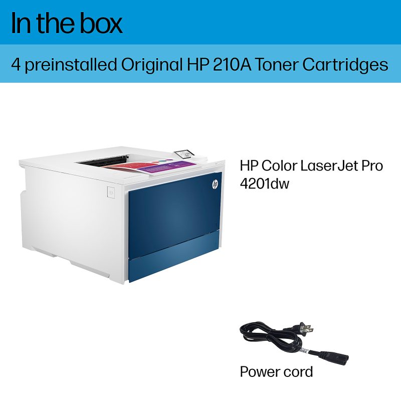 HP LaserJet Pro 4201dw Wireless Laser Color Printer (4RA86F) - Image 7