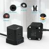 Cube Surge Protector Power Strip with usb ports 10ft extension cord with multiple outlets Black - Space Saving 9 outlet usp power strip: 5 AC Outlets, 3 USB Ports, 1 USB-C Port, Surge Protected, On/Off Switch - Image 6