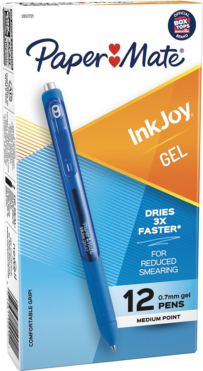 Paper Mate® InkJoy® Gel Pens, Medium Point, 0.7 mm, Assorted Barrels, Assorted Ink Colors, Pack Of 14 - Blue,12