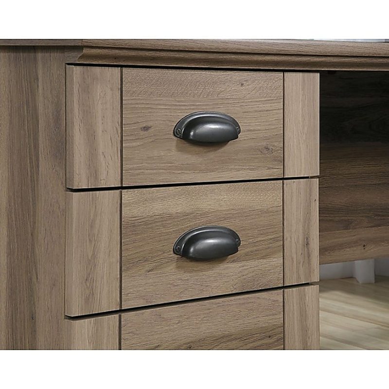 Sauder® Harbor View 66"W Corner Desk, Salt Oak - Image 9