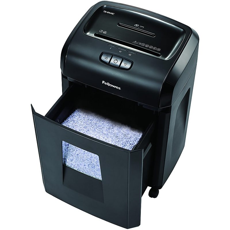 Fellowes® Microshred 94MC 20-Sheet Small Office Micro-Cut Shredder, Black, 8059401 - Image 9