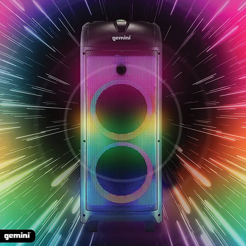 Gemini GPLT Series 360° Portable Bluetooth Speaker System, Black - Image 2