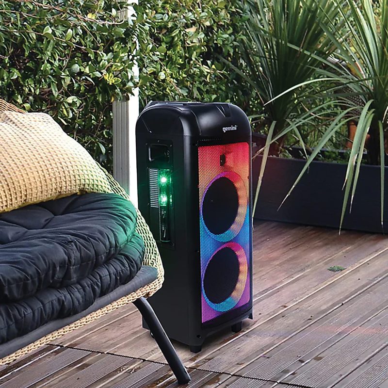 Gemini GPLT Series 360° Portable Bluetooth Speaker System, Black - Image 5