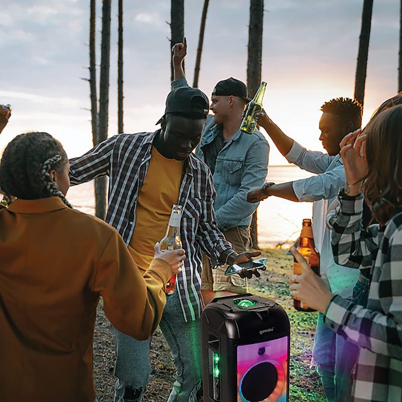 Gemini GPLT Series 360° Portable Bluetooth Speaker System, Black - Image 8
