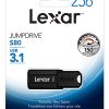 Lexar® JumpDrive® S80 USB 3.1 Flash Drive, 256GB, Black, LJDS80-256BNBNU