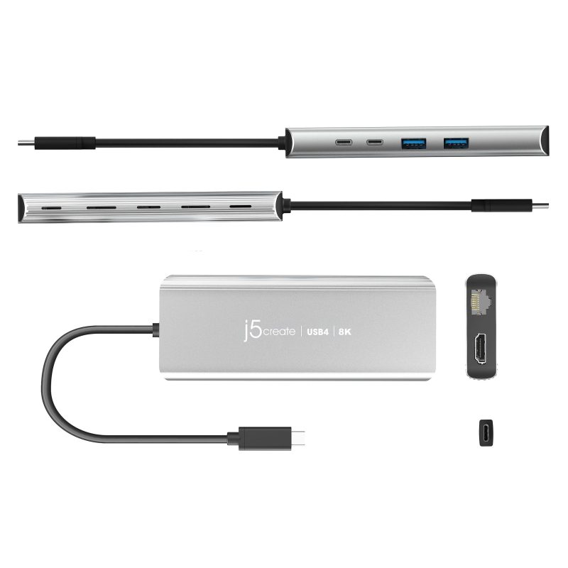 j5create USB4 8K Multi-Port Hub, Space Gray, JCD403 - Image 3