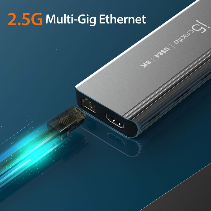 j5create USB4 8K Multi-Port Hub, Space Gray, JCD403 - Image 6