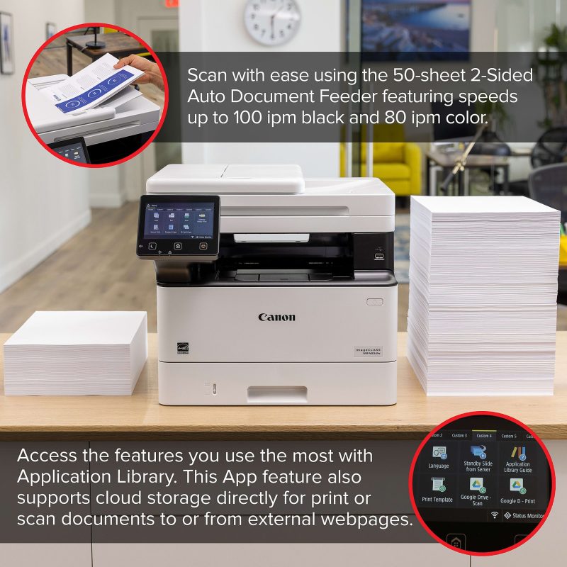 Canon imageCLASS MF465dw Wireless Mobile-Ready Duplex Laser All-In-One Monochrome Printer - Image 3