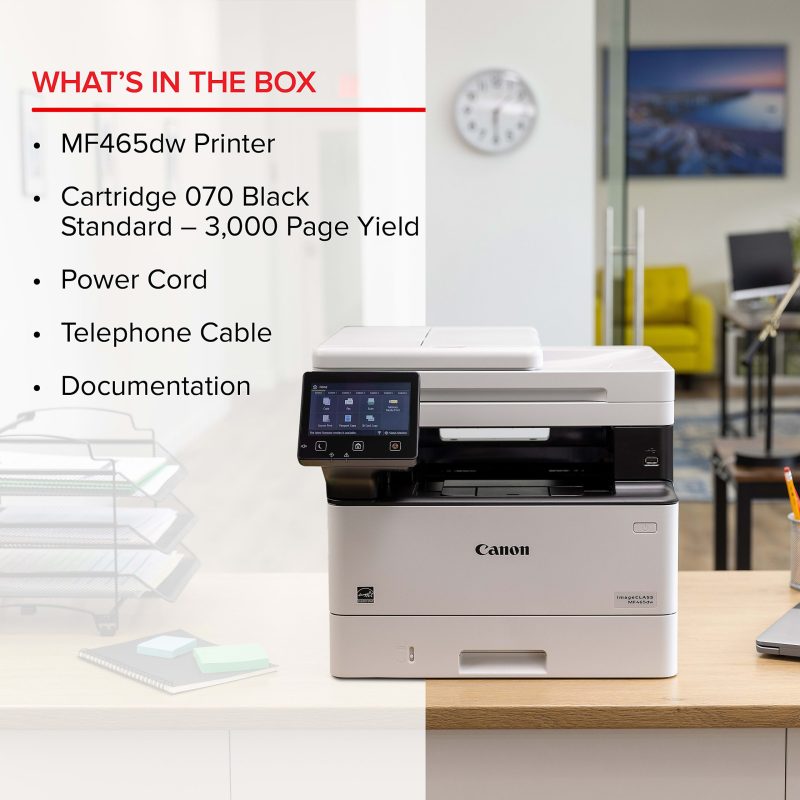 Canon imageCLASS MF465dw Wireless Mobile-Ready Duplex Laser All-In-One Monochrome Printer - Image 7