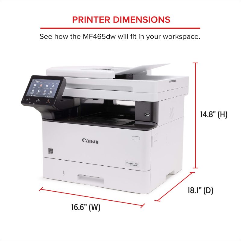 Canon imageCLASS MF465dw Wireless Mobile-Ready Duplex Laser All-In-One Monochrome Printer - Image 9