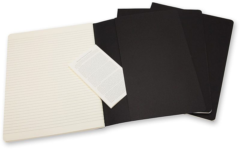 Moleskine Cahier Journals, Extra Large, 7.5" x 10", Ruled, 120 Pages, Black, Set Of 3 Journals - Image 3