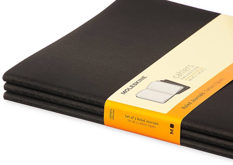 Moleskine Cahier Journals, Extra Large, 7.5" x 10", Ruled, 120 Pages, Black, Set Of 3 Journals - Image 5