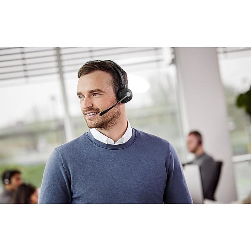 Jabra Engage 55 Headset - Stereo - USB Type A - Wireless - DECT - 492.1 ft - 40 Hz - 16 kHz - On-ear - Binaural - Open - Noise Cancelling, Uni-directional, MEMS Technology Microphone - Black - Image 8