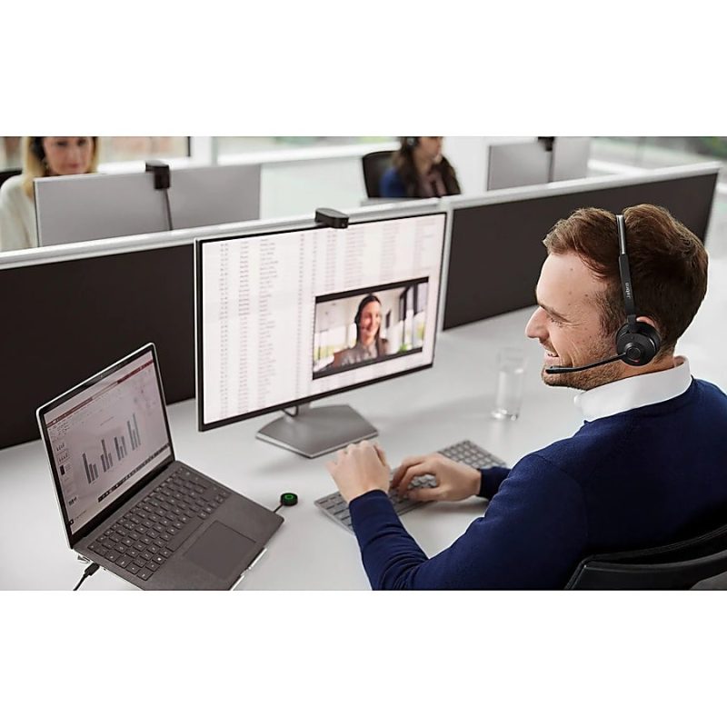 Jabra Engage 55 Headset - Stereo - USB Type A - Wireless - DECT - 492.1 ft - 40 Hz - 16 kHz - On-ear - Binaural - Open - Noise Cancelling, Uni-directional, MEMS Technology Microphone - Black - Image 10