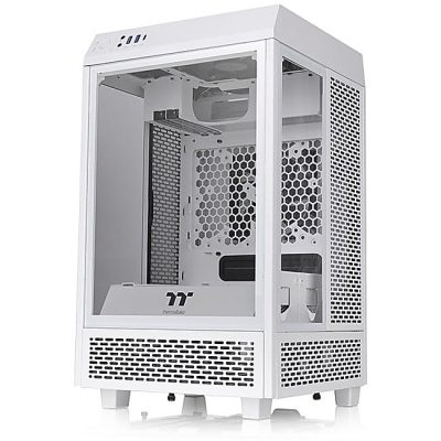 Thermaltake The Tower 100 Snow Mini Chassis - Mini-tower - Snow - SPCC, Tempered Glass - 4 x Bay - 2 x 4.72" x Fan(s) Installed - 0 - Mini ITX Motherboard Supported - 3 x Fan(s) Supported