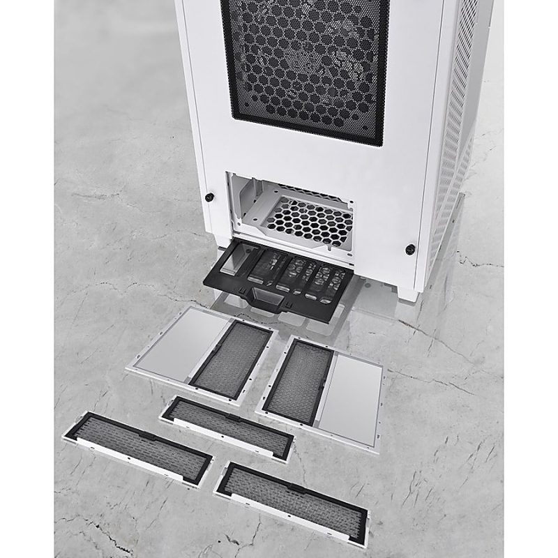 Thermaltake The Tower 100 Snow Mini Chassis - Mini-tower - Snow - SPCC, Tempered Glass - 4 x Bay - 2 x 4.72" x Fan(s) Installed - 0 - Mini ITX Motherboard Supported - 3 x Fan(s) Supported - Image 9