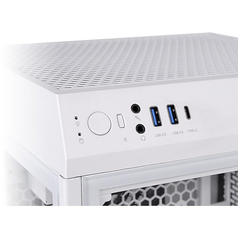 Thermaltake The Tower 100 Snow Mini Chassis - Mini-tower - Snow - SPCC, Tempered Glass - 4 x Bay - 2 x 4.72" x Fan(s) Installed - 0 - Mini ITX Motherboard Supported - 3 x Fan(s) Supported - Image 11