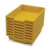 Gratnells Shallow F1 Tray, Heavy Duty School, Industrial & Utility Bins, 12.3" x 16.8" x 3", Sunshine Yellow, Pack Of 8