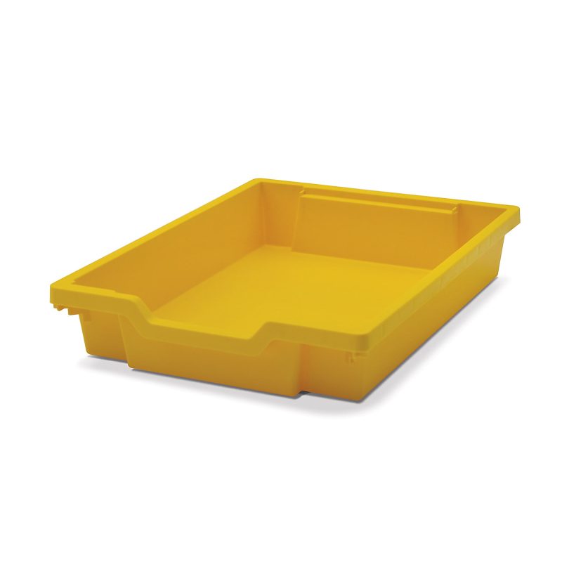 Gratnells Shallow F1 Tray, Heavy Duty School, Industrial & Utility Bins, 12.3" x 16.8" x 3", Sunshine Yellow, Pack Of 8 - Image 2