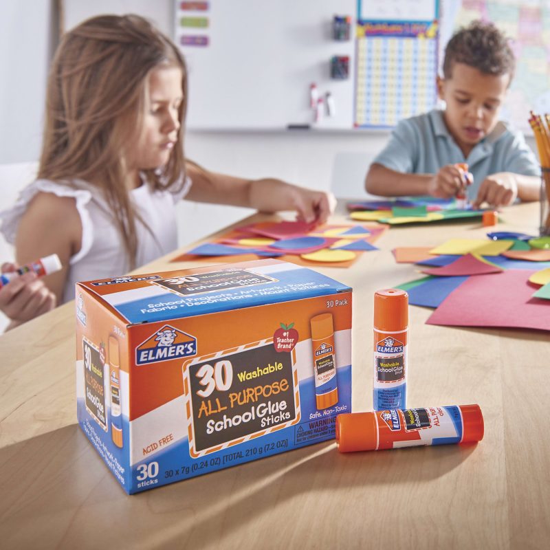 Elmer's® Glue Stick Classroom Pack, All-Purpose Clear, Box Of 30 - Image 3