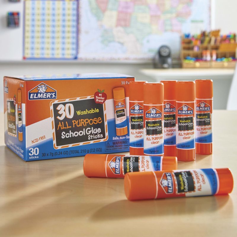 Elmer's® Glue Stick Classroom Pack, All-Purpose Clear, Box Of 30 - Image 4