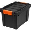 Iris® Remington Heavy Duty Store-It-All Totes, 5 Gallon, Black, Set Of 4 Totes - Image 3