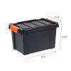 Iris® Remington Heavy Duty Store-It-All Totes, 5 Gallon, Black, Set Of 4 Totes - Image 9