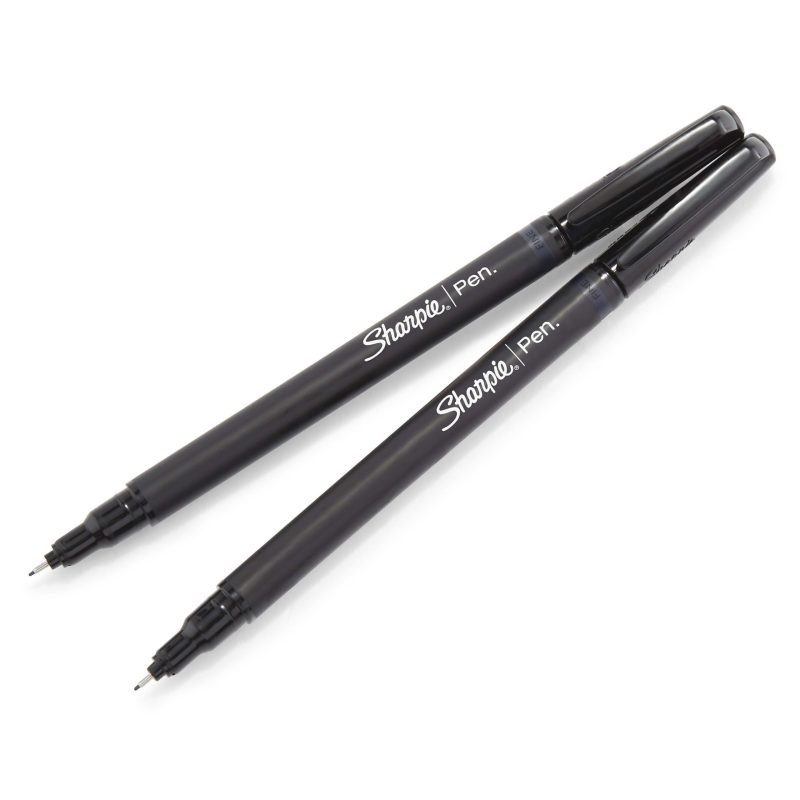 Sharpie® Fine-Point Pens, Fine Point, Black Barrels, Black Ink, Pack Of 12 - Image 3