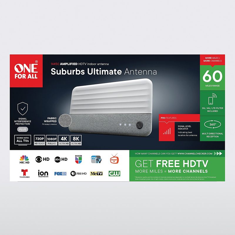 One For All 14450 Suburbs Line Amplified Indoor TV Antenna - Image 3
