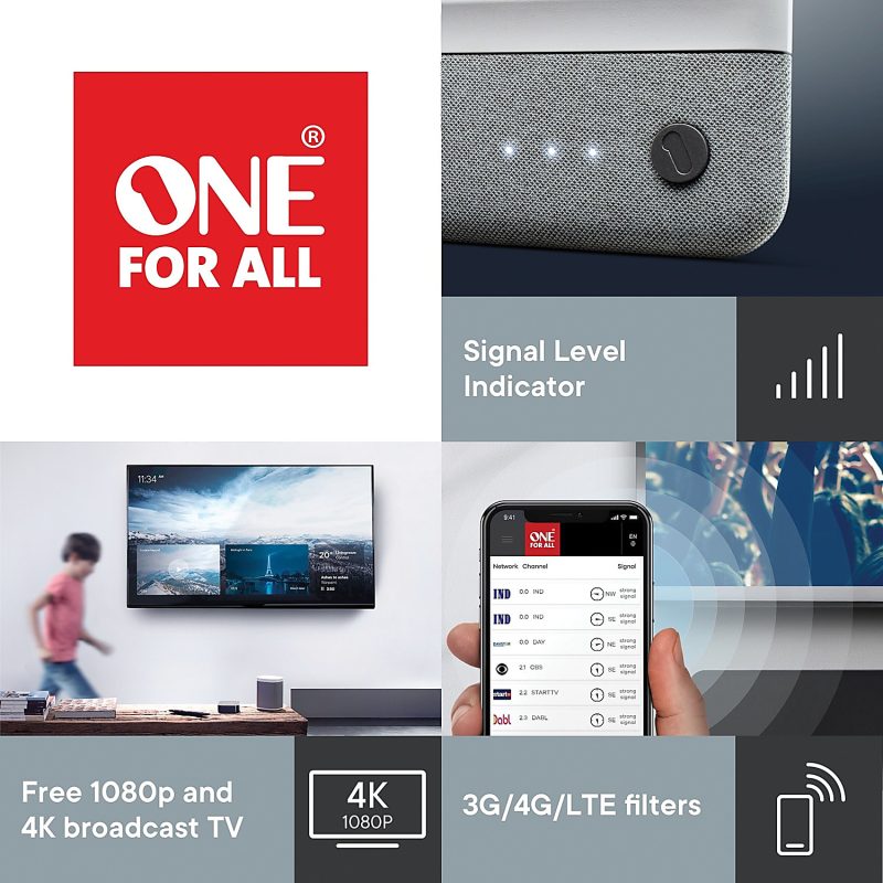 One For All 14450 Suburbs Line Amplified Indoor TV Antenna - Image 5