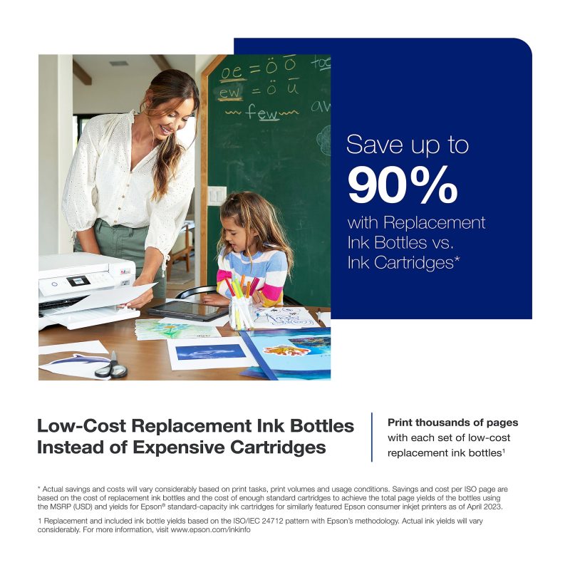 Epson® EcoTank® ET-2850 Cartridge-Free Supertank Wireless Inkjet All-in-One Color Printer - Image 2