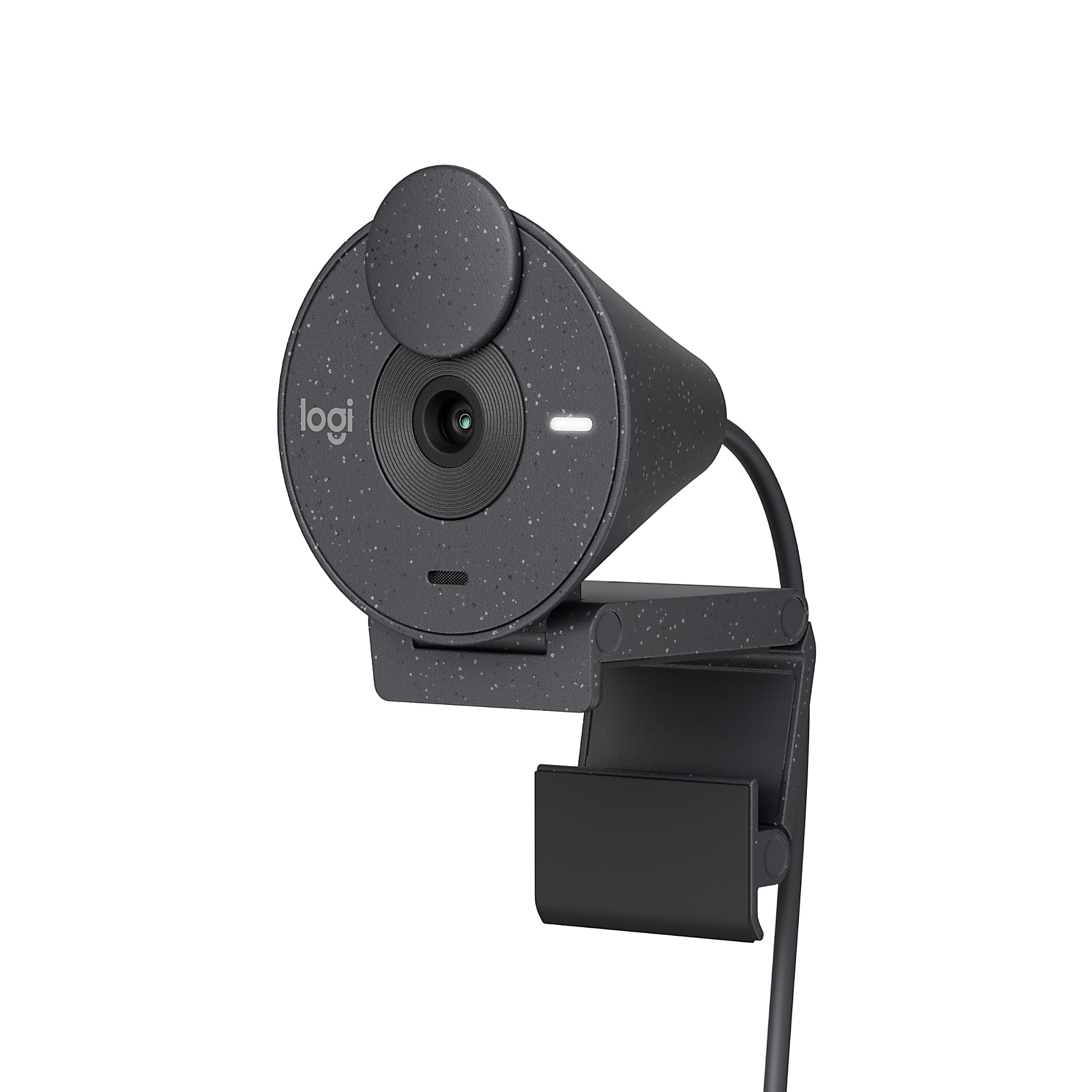 Logitech® Brio 300 HD Webcam With Privacy Shutter, Graphite