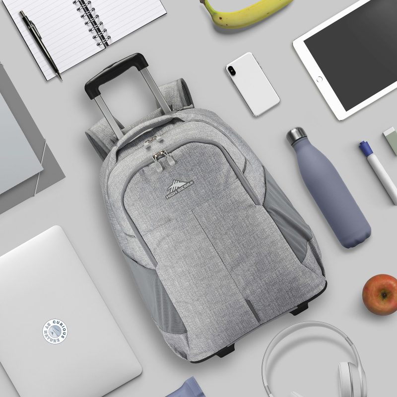High Sierra Powerglide Pro Backpack With 15.6" Laptop Pocket, Silver - Image 7