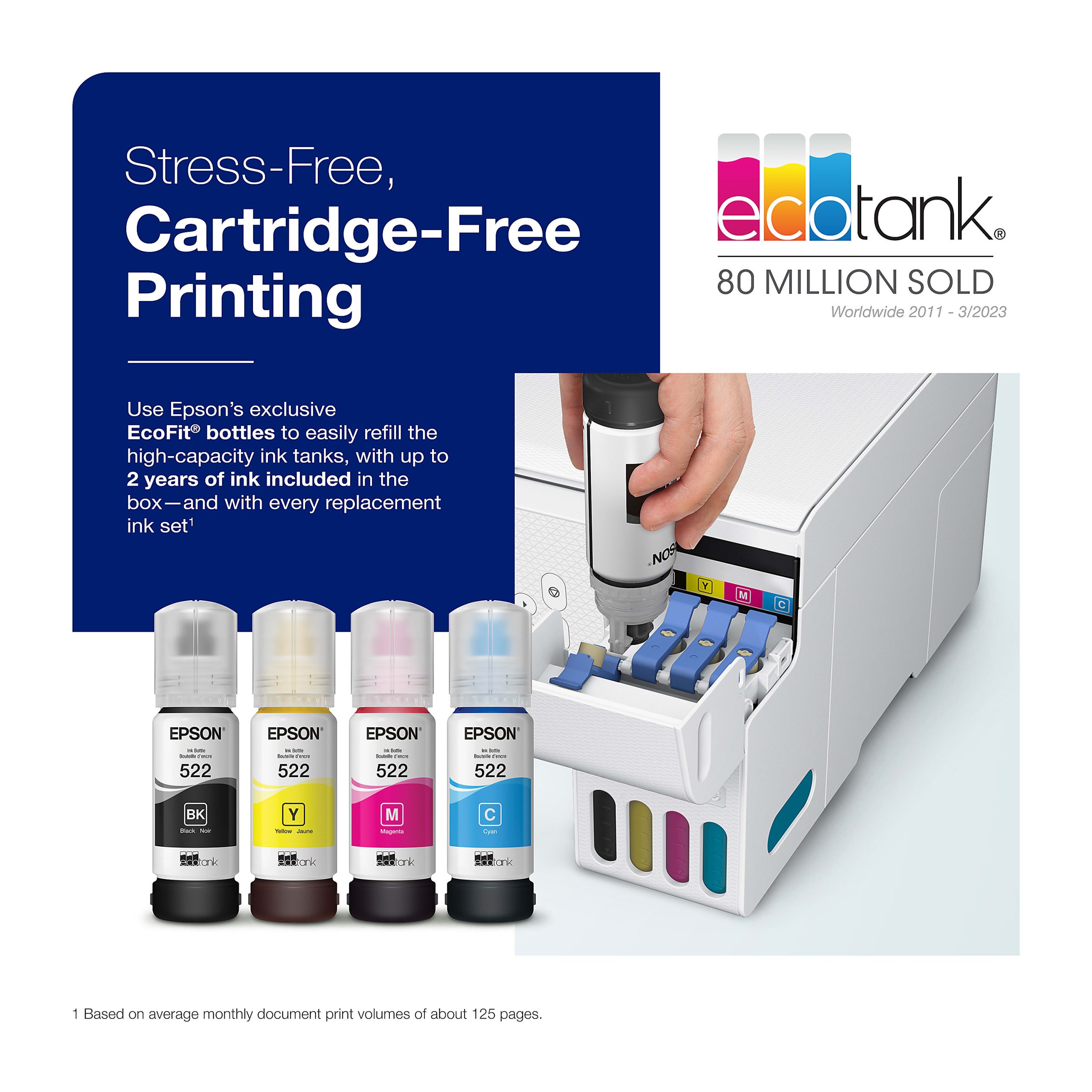 Epson® EcoTank ET-2800 All-in-One Supertank Color Printer, White - Image 3