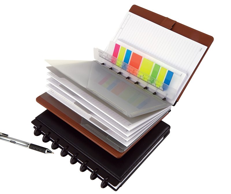 TUL® Discbound Notebook With Die-Cut Leather Cover, Junior Size, Narrow Ruled, 60 Sheets, Pink/Rose Gold - Image 6