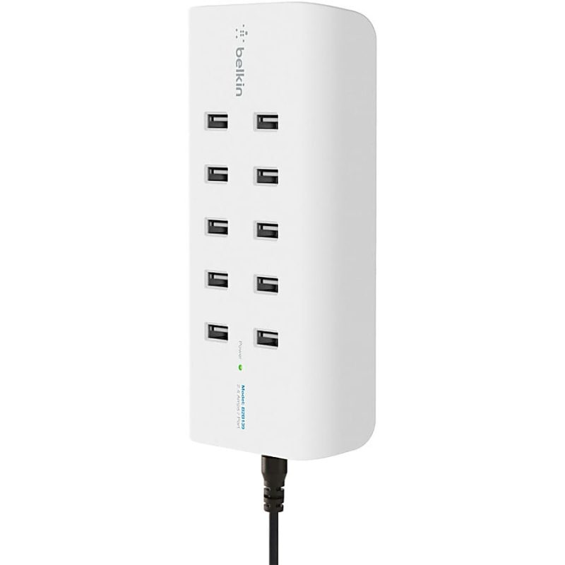 Belkin RockStar 10-Port USB Charging Station - 1 Pack - 120 W - 120 V AC, 230 V AC Input - 5 V DC/2.40 A Output - Image 2