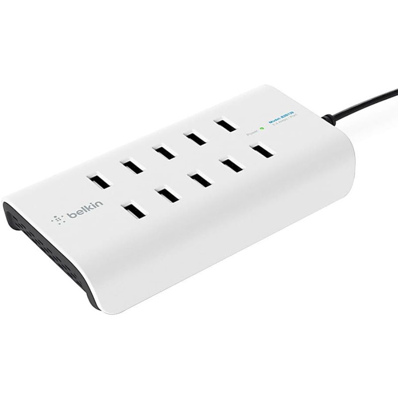 Belkin RockStar 10-Port USB Charging Station - 1 Pack - 120 W - 120 V AC, 230 V AC Input - 5 V DC/2.40 A Output - Image 3