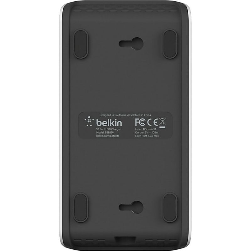 Belkin RockStar 10-Port USB Charging Station - 1 Pack - 120 W - 120 V AC, 230 V AC Input - 5 V DC/2.40 A Output - Image 6