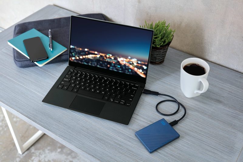 Western Digital® My Passport™ Ultra 4TB Portable External Hard Drive, 64MB Cache, WDBFTM0040BBL-WESN, Blue/Black - Image 11
