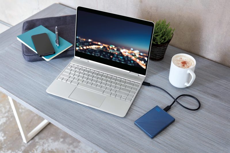 Western Digital® My Passport™ Ultra 4TB Portable External Hard Drive, 64MB Cache, WDBFTM0040BBL-WESN, Blue/Black - Image 12