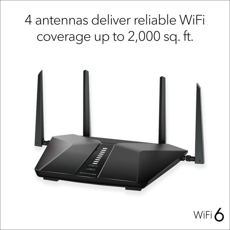 Netgear® Nighthawk AX6 Wireless Wi-Fi 6 Stream Router, RAX50-100NAS - Image 10