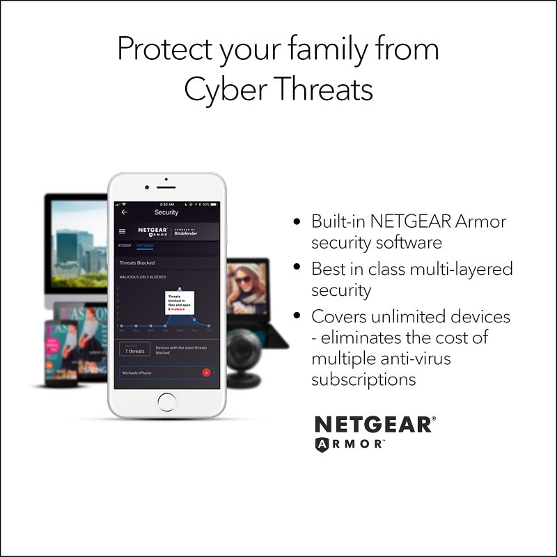 Netgear® Nighthawk AX6 Wireless Wi-Fi 6 Stream Router, RAX50-100NAS - Image 11