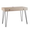 Realspace® Callay 42"W Writing Desk, Blonde Oak/Black