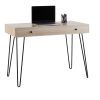 Realspace® Callay 42"W Writing Desk, Blonde Oak/Black - Image 2