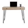 Realspace® Callay 42"W Writing Desk, Blonde Oak/Black - Image 3
