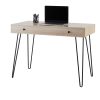 Realspace® Callay 42"W Writing Desk, Blonde Oak/Black - Image 4