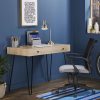 Realspace® Callay 42"W Writing Desk, Blonde Oak/Black - Image 6