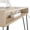 Realspace® Callay 42"W Writing Desk, Blonde Oak/Black - Image 9