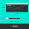 Logitech® K780 Multi-Device Wireless Keyboard, Full Size, Black/White, 920-008149 - Image 7